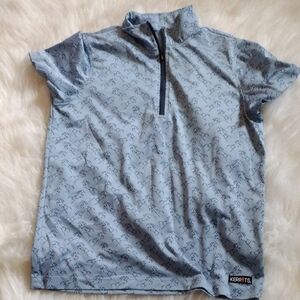 Kerrits Kids Light Blue Polo with Equestrian Print
